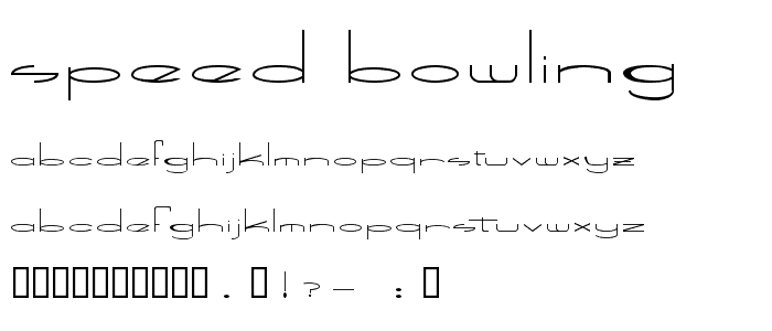 Speed Bowling font